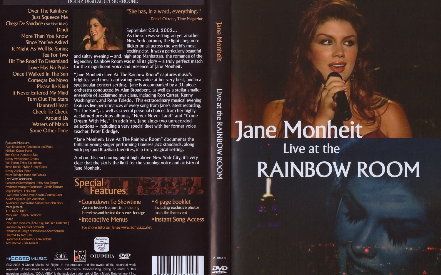 [图]Jane Monheit 珍·梦海 - Live at the Rainbow Room (2003)