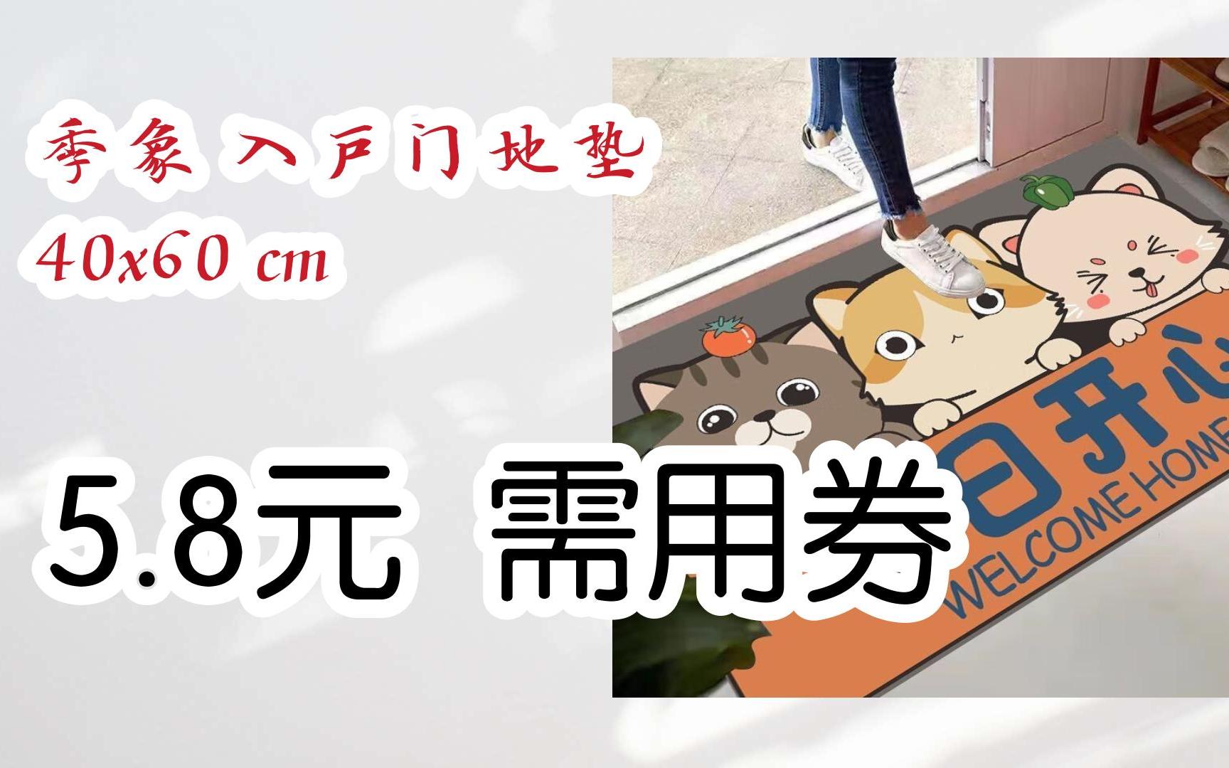 [捡漏价]季象 入户门地垫 40x60 cm 5.8元 需用券