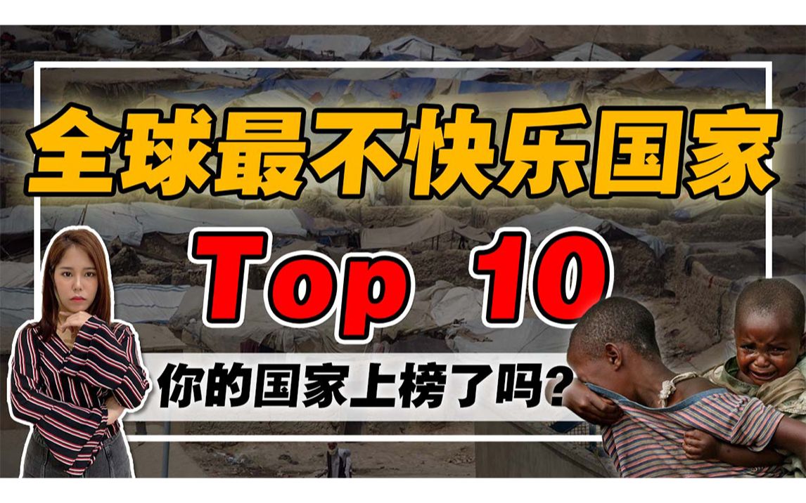 你的国家人民幸福吗?人民吃不饱,平均寿命不超过40岁?太可怕了!Top 10 Most Unfortunate Country in the world哔哩哔哩bilibili