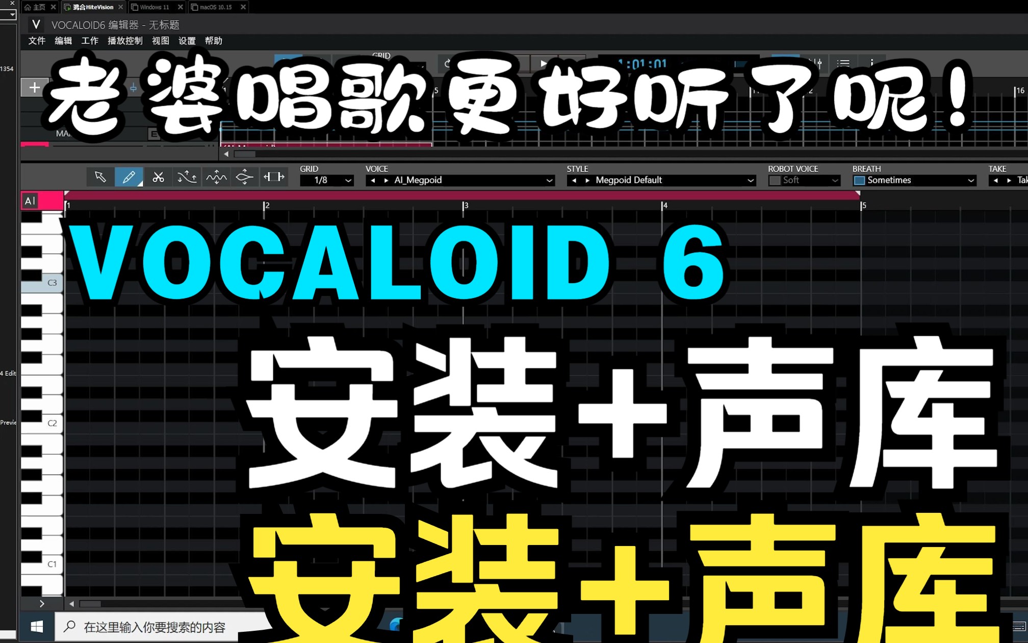 【让老婆们唱你的歌!】VOCALOID6 安装 + 声库 使用说明 软件下载链接 不限速下载 免费软件 Vocaloid6支持3、4、5声库V家 V圈 虚拟歌手哔哩哔哩bilibili