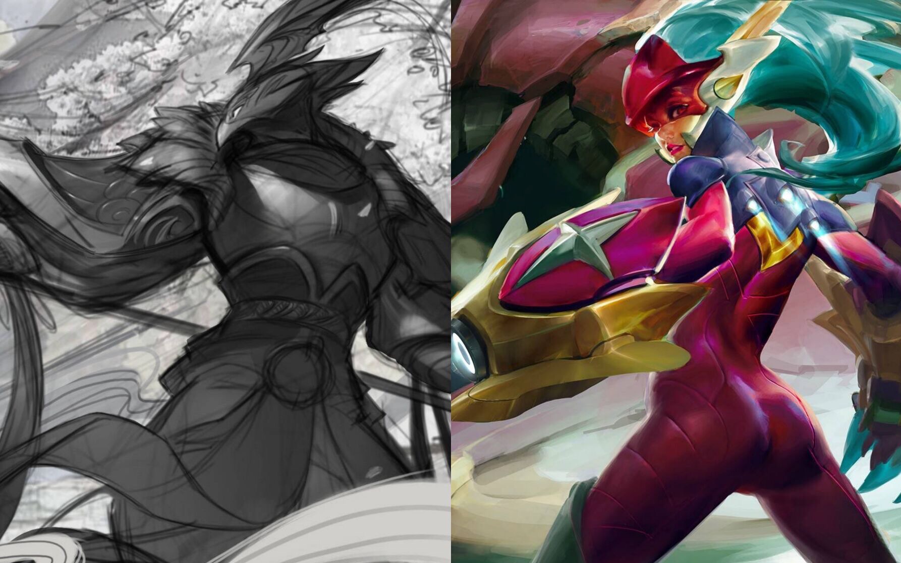 【lol拳头画师】国人画师的原画稿图