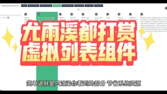 Download Video: 尤雨溪都打赏的虚拟列表组件，到底有多强？