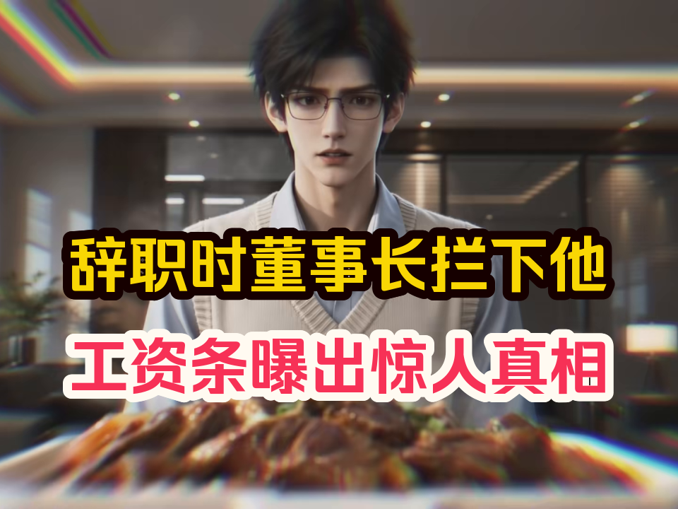 【抢先看】奋斗三年月薪仅三千八全靠母亲接济，辞职时董事长拦下他工资条曝出真相，原批月薪三万八主管截留三年，侵占一百八十余万停职后还窃