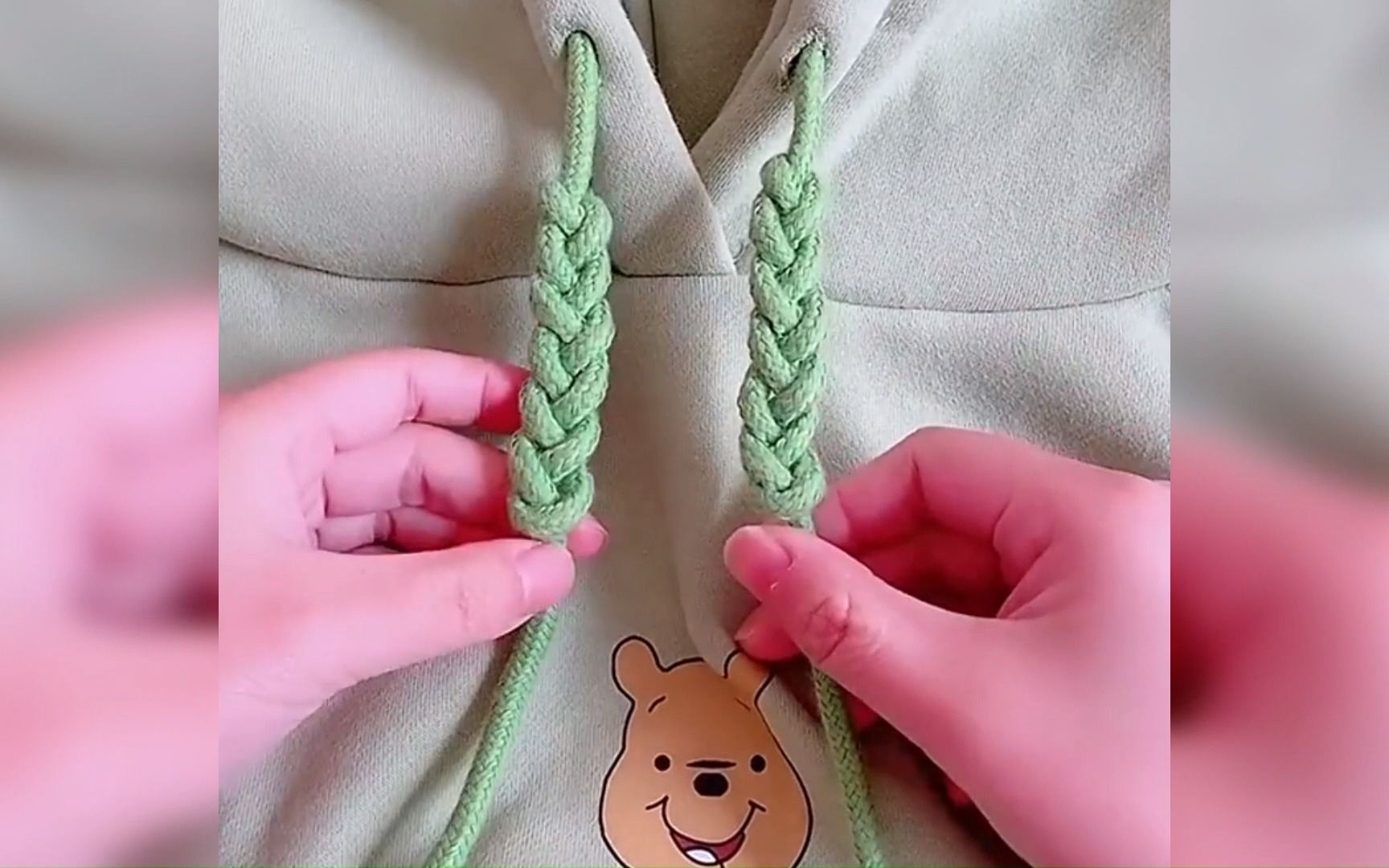 怎样编织卫衣抽绳图片