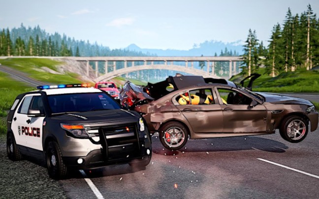 警车追逐 危险驾驶-beamng.drive-饭盒thismonth-beamng-哔哩哔哩视频