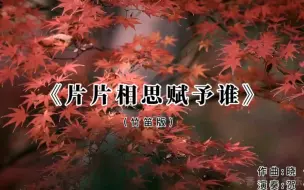 Download Video: 一曲竹笛版《片片相思赋予谁》，记取了谁的容颜，唤起了谁的思念