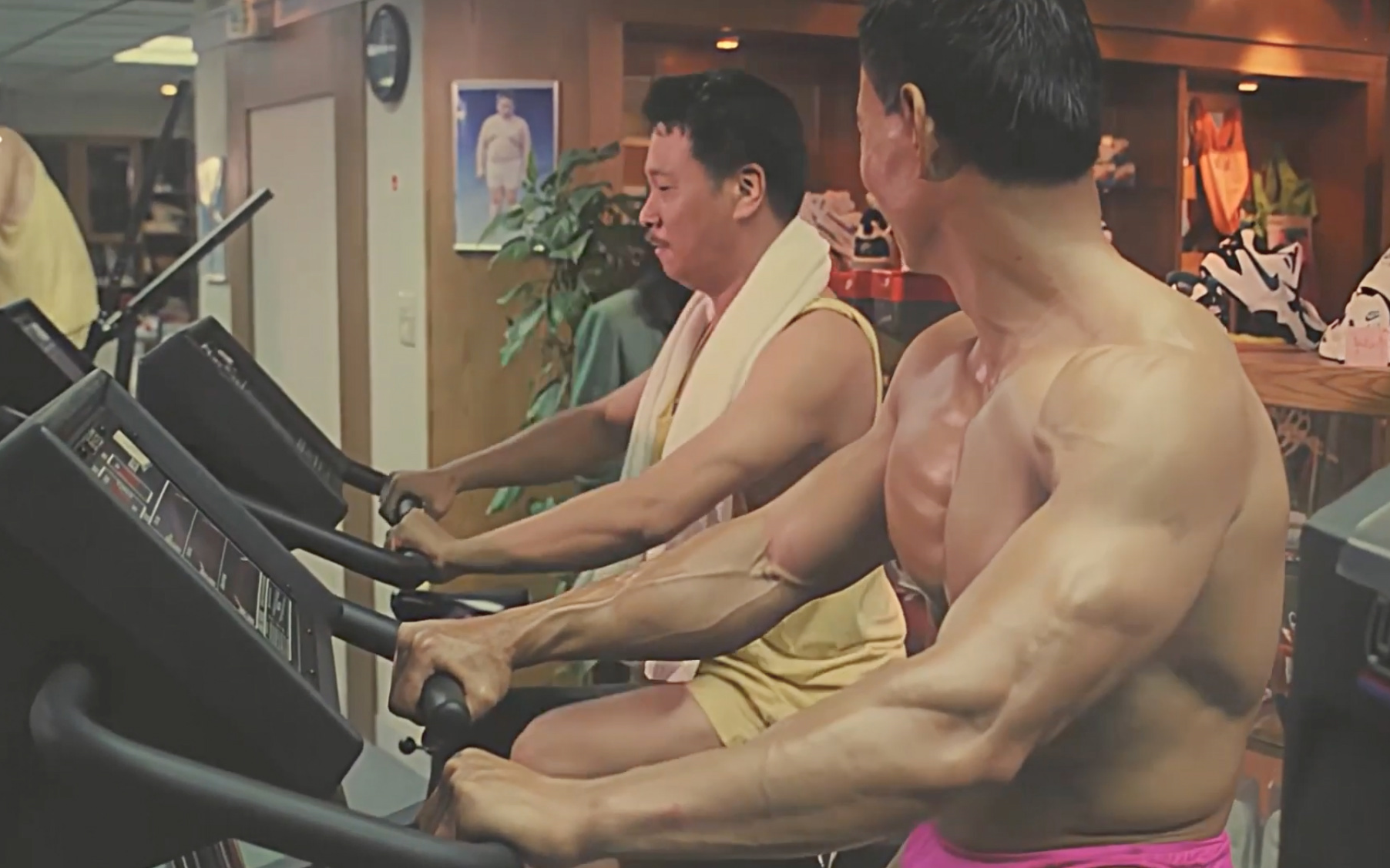 健身教练对吴孟达说,比赛输了我玩你,达叔吓得拼命运动!