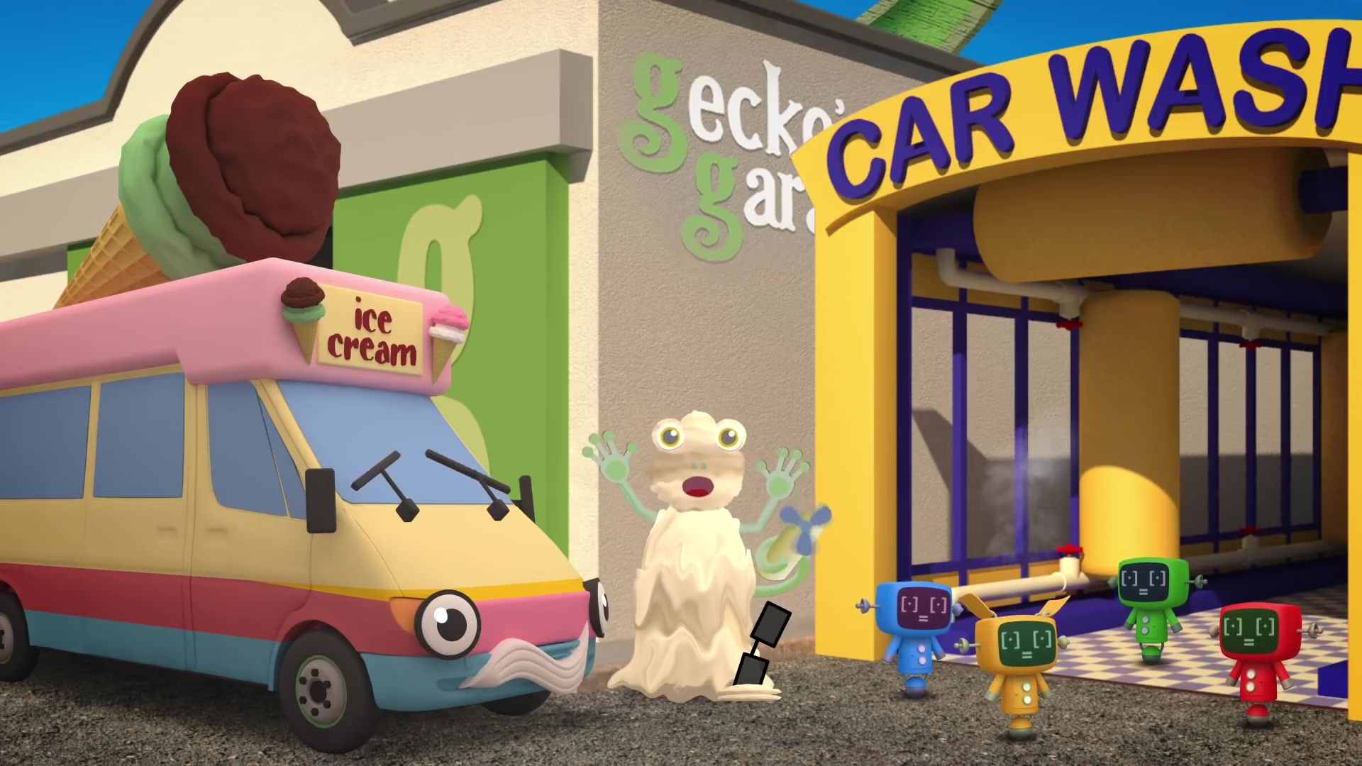 [图]Ice Cream Truck Videos For Children Gecko's Garage动画片 1080高清儿童早教视频：Truck Cartoon