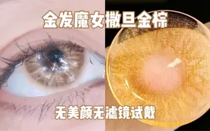 【Zash美瞳试戴】金发魔女撒旦金棕 永远为金棕色着迷！！Mliilens年抛