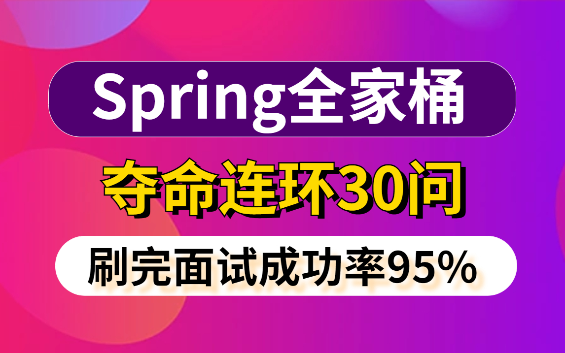 [图]硬核干货！B站高质量Java必考面试题：Spring夺命连环30问（spring面试题及解析）肝完成功拿下27K