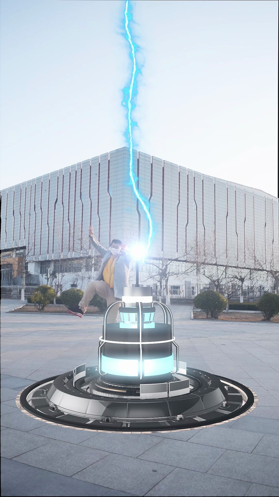 高科技ae特效激光炮发射器实景合成动画