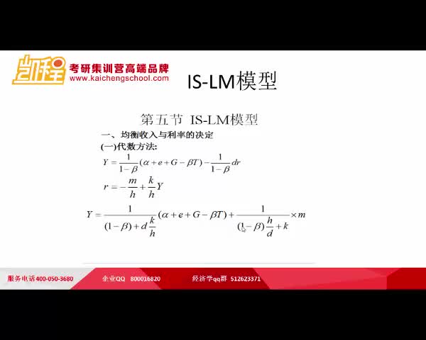 经济学考研:高鸿业经济学知识点之ISLM模型均衡收入与利率的决定哔哩哔哩bilibili