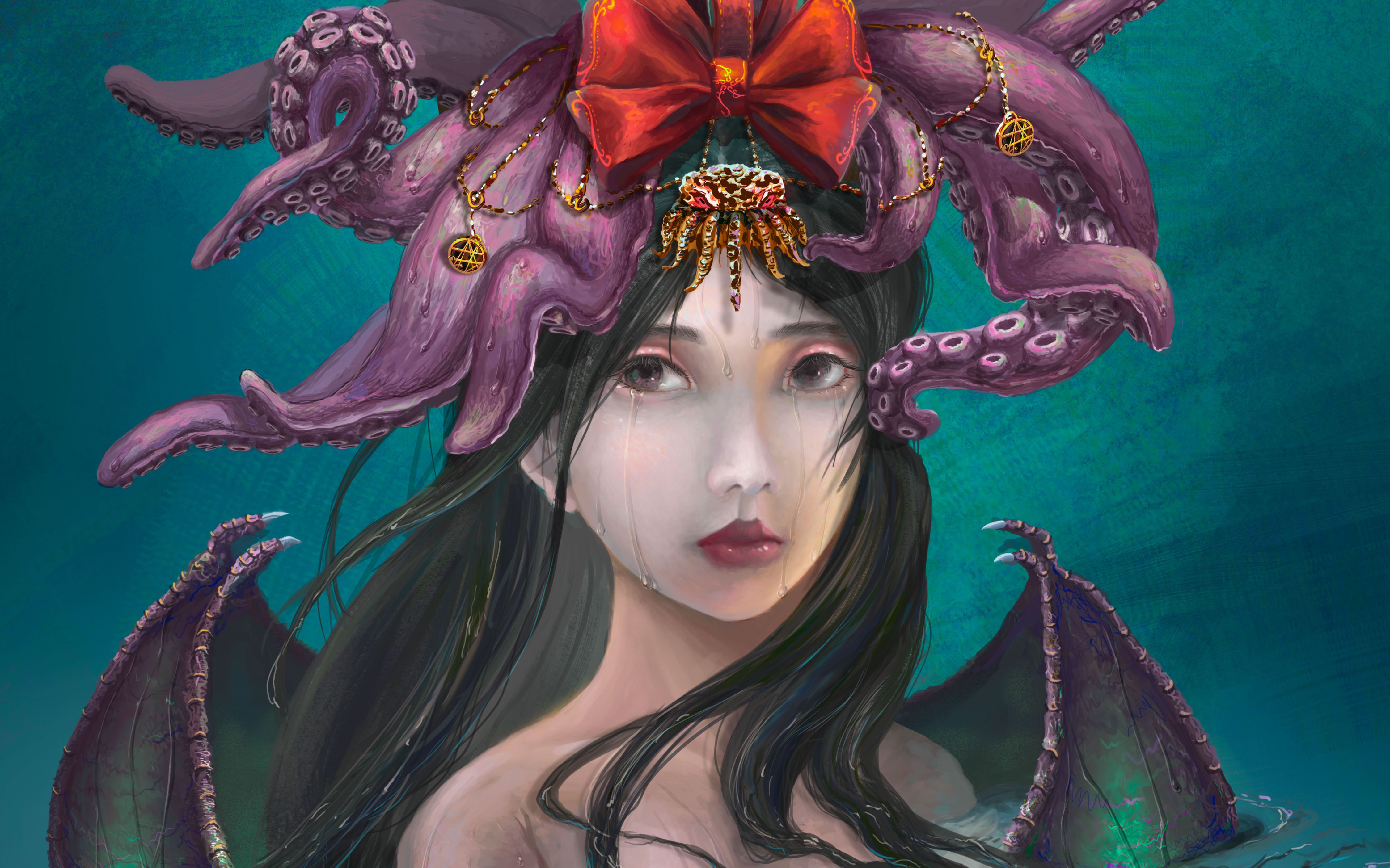 【ps板绘过程】克苏鲁少女