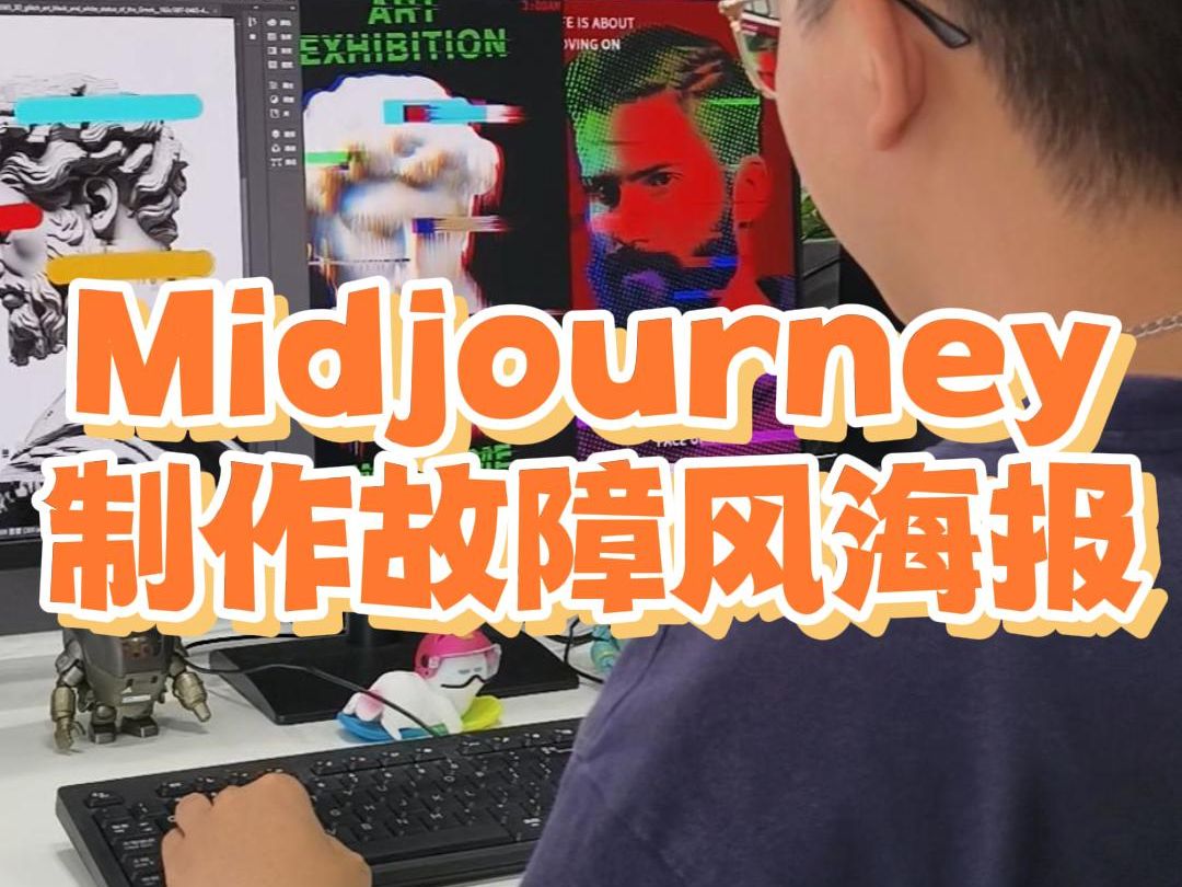 Midjourney制作故障风海报哔哩哔哩bilibili