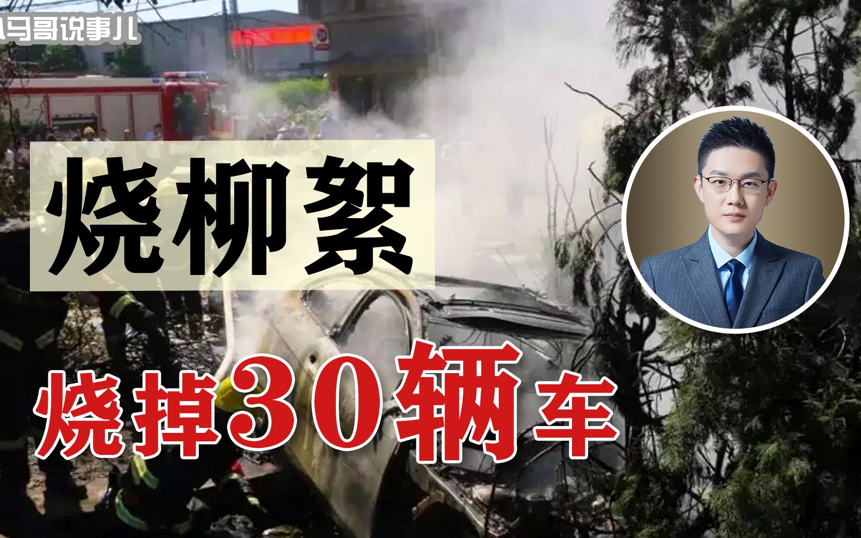 [图]无聊烧柳絮，男子烧毁30多辆汽车