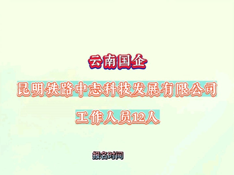 昆明铁路中志科技发展有限公司工作人员12人哔哩哔哩bilibili