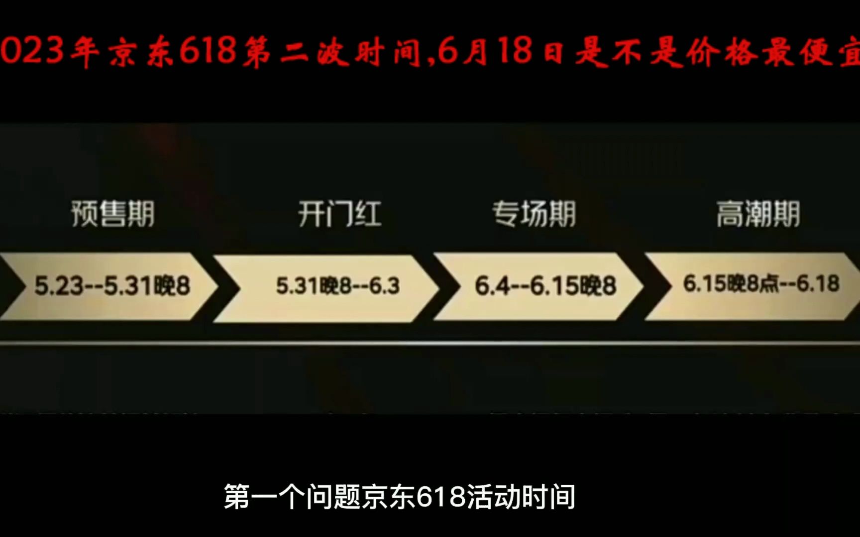 2023年京东618第二波时间,6月18日是不是价格最便宜哔哩哔哩bilibili