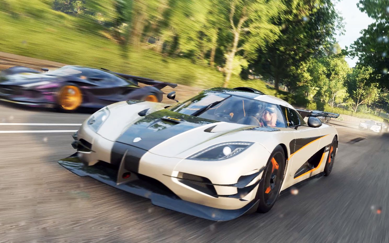 极限竞速地平线4弯道亡者柯尼塞格one1环岛试跑最高画质