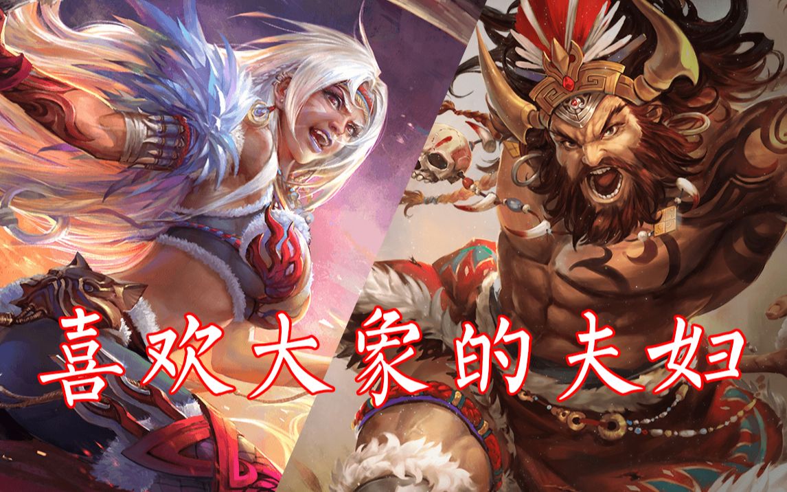 三国杀:蛮王夫妇孟获祝融,最喜欢大象满天飞_哔哩哔哩 (゜-゜)つロ