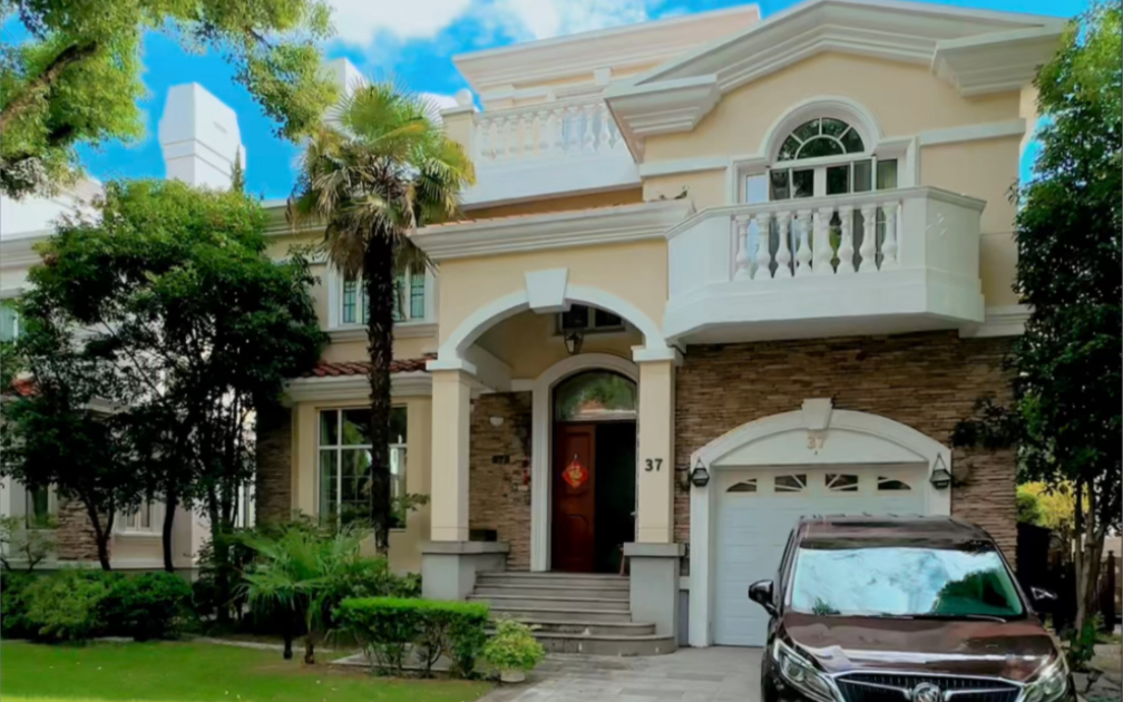 长宁西郊美式别墅93445平 带装修 降价急售#上海豪宅[话题] #上海