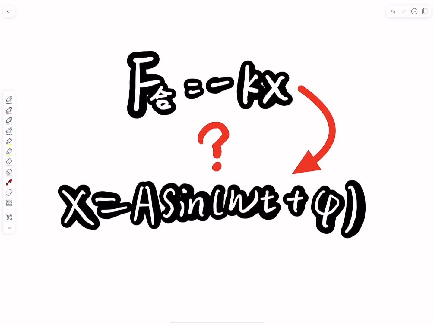 简谐运动的振动方程是如何推导的?如何用F=kx推导x=Asin(+?你问过老师这个问题嘛?[疑问][疑问][疑问]哔哩哔哩bilibili