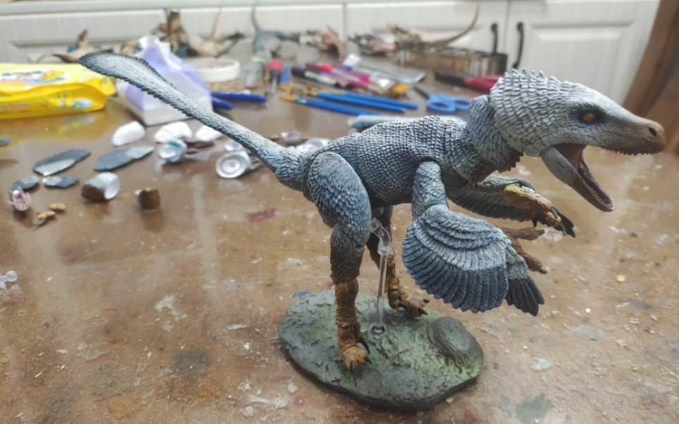 beast of the mesozoic可动玩具伶盗龙 恐龙模型玩具 涂装分享