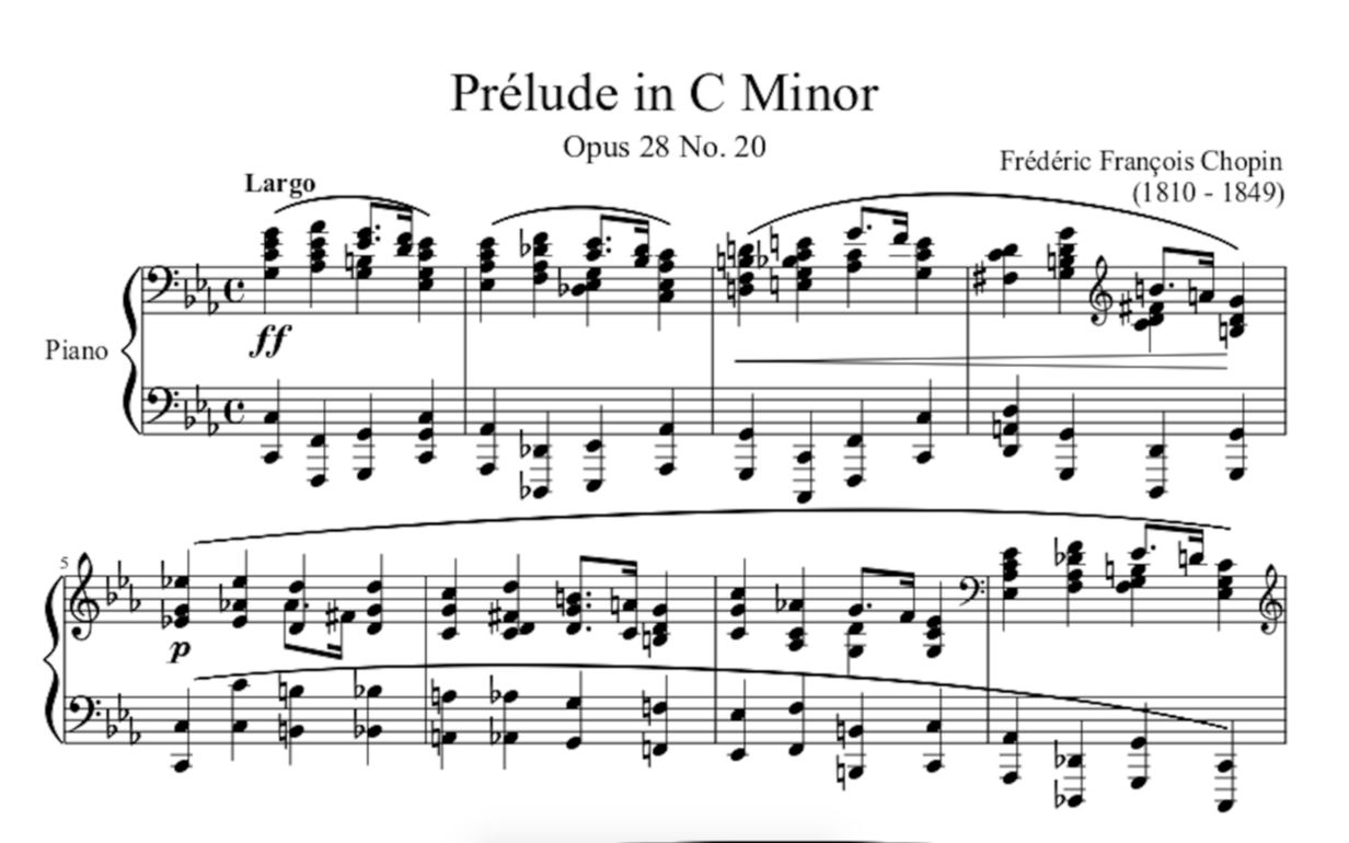 [图]【固态音乐】肖邦24首前奏曲:c小调前奏曲 Op.28-20