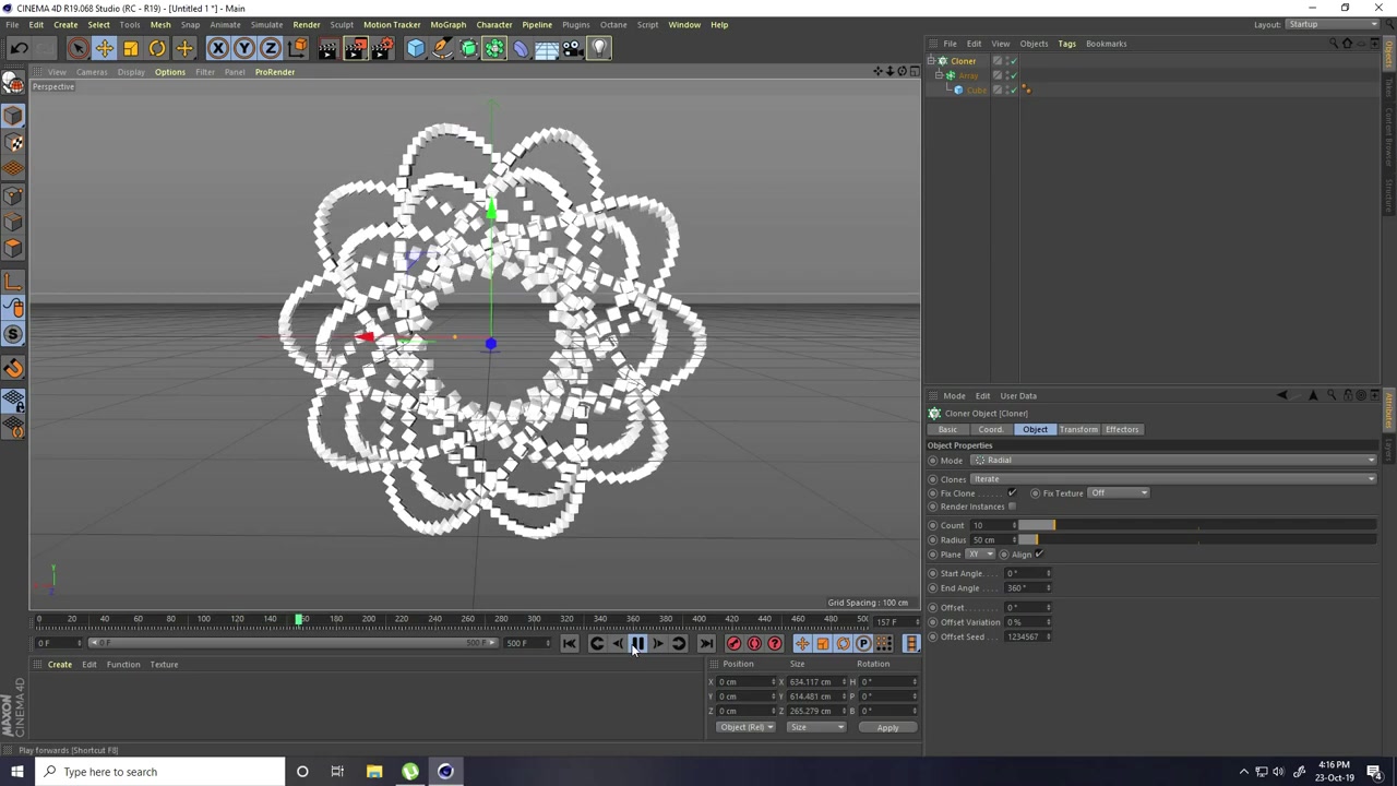 活动作品cinema4dtutorialc4d运动图形实用酷炫三维抽象形状小动画