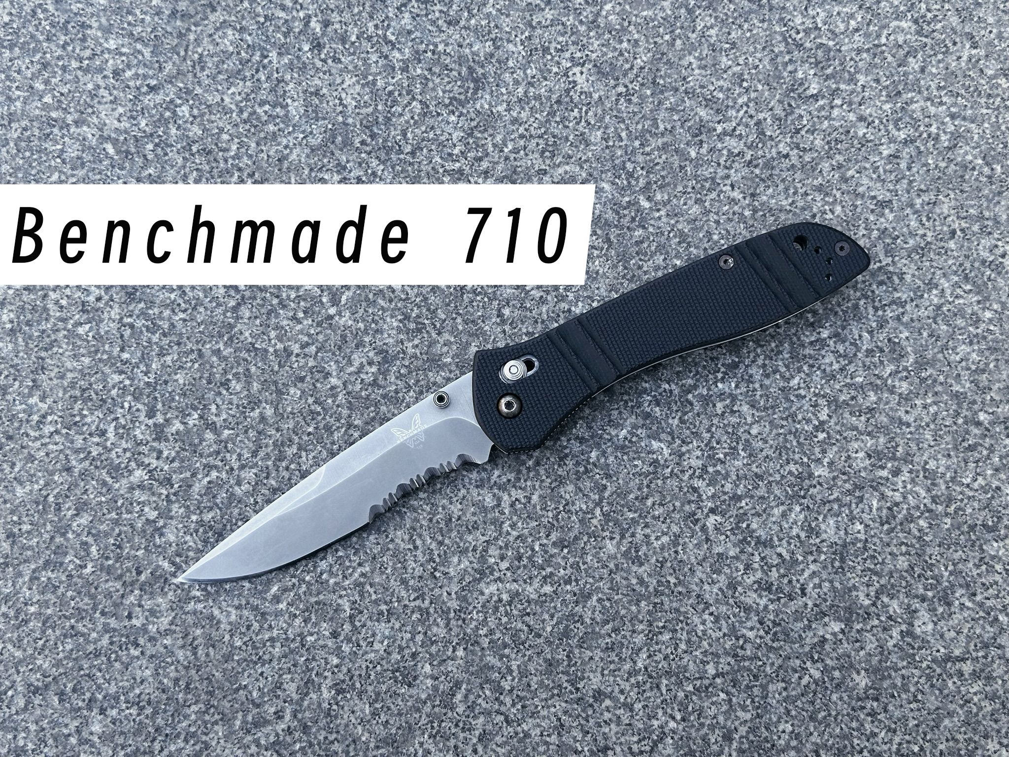 【折刀】Benchmade 710SBKD2 | 经典 反曲 齿刃 轴锁于一体的艺术品 | D2+G10哔哩哔哩bilibili