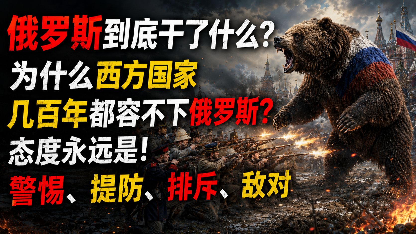为什么西方国家几百年了都容不下俄罗斯？历史上它到底干了什么？