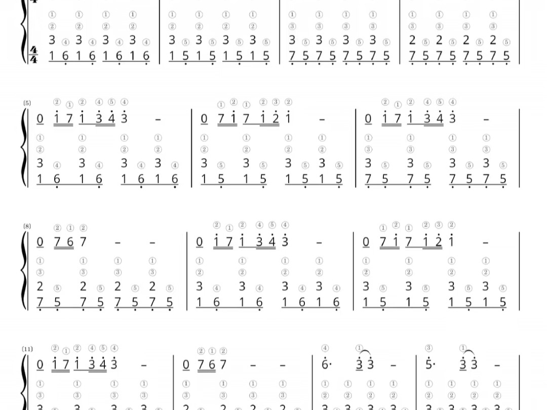 《天使爱美丽》c调简易 好听 好学 好弹