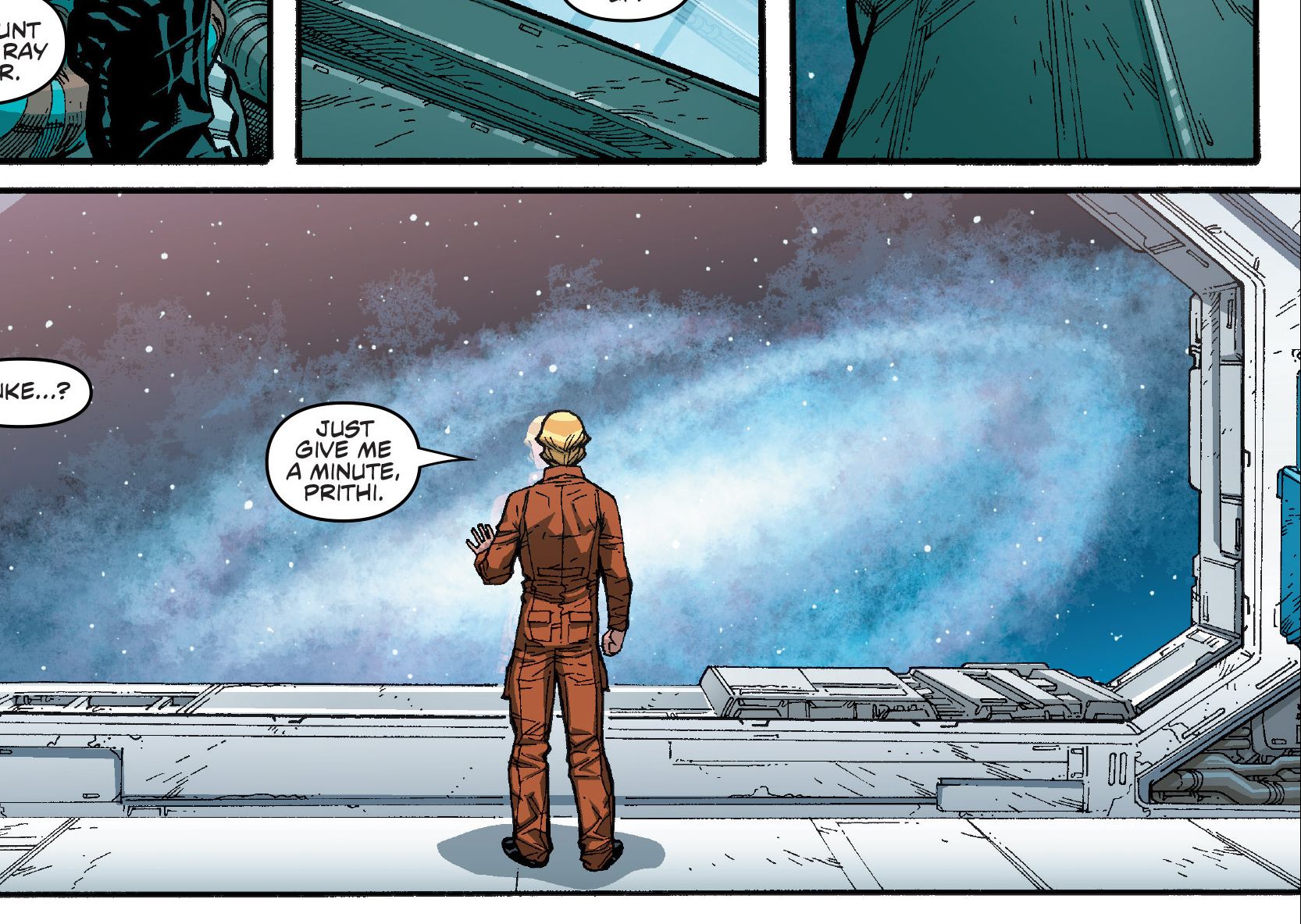 星球大战漫画 在蒙卡拉马里星际巡洋舰内部看窗外的星系star wars
