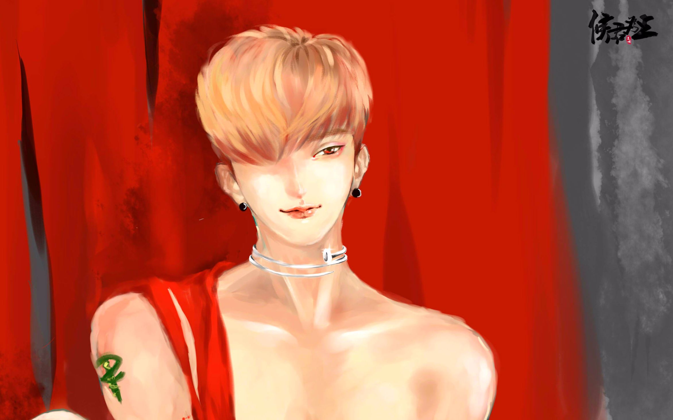 黄子韬-sexy肉桃-sai绘画过程