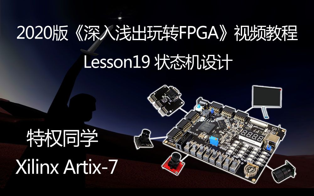 [图]特权同学2020版《深入浅出玩转FPGA视频教程》 Lesson19 状态机设计 上