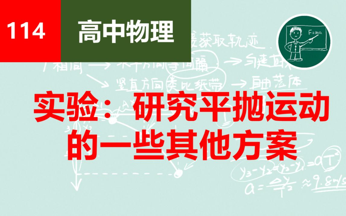 【高中物理】114实验:研究平抛运动的一些其他方案哔哩哔哩bilibili