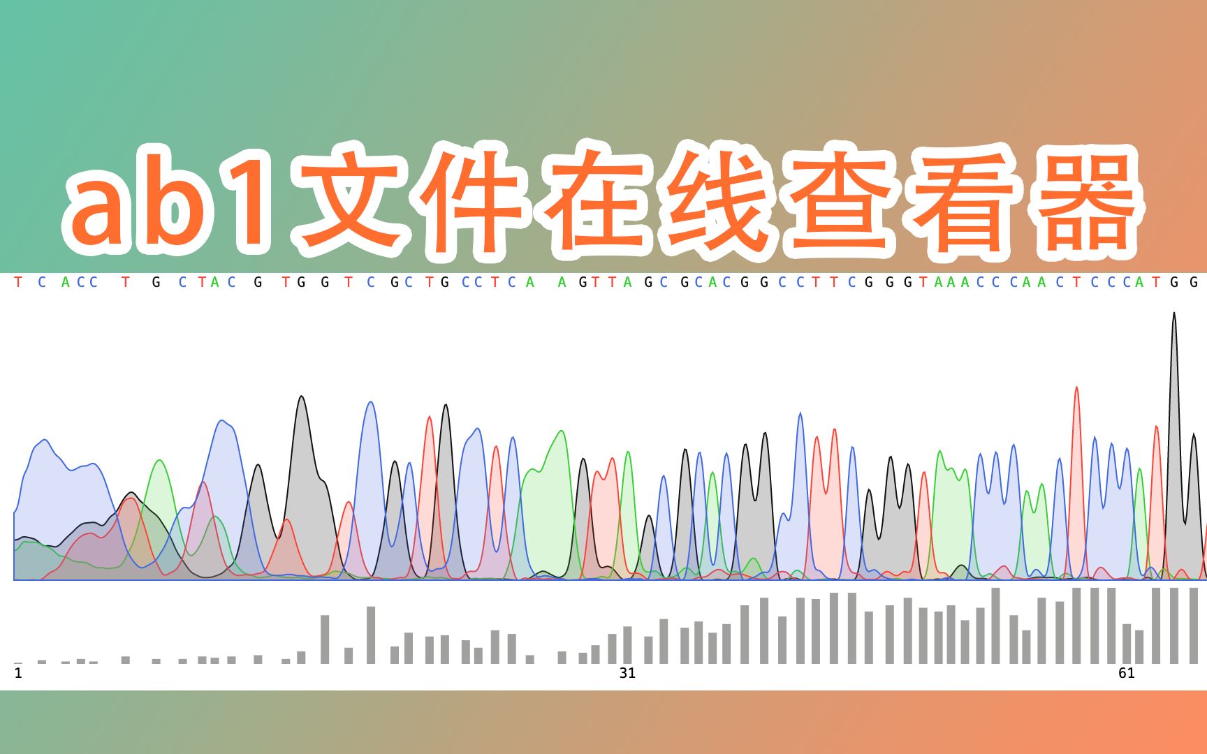 【ChiBiotool】在线查看桑格测序文件——ab1文件哔哩哔哩bilibili