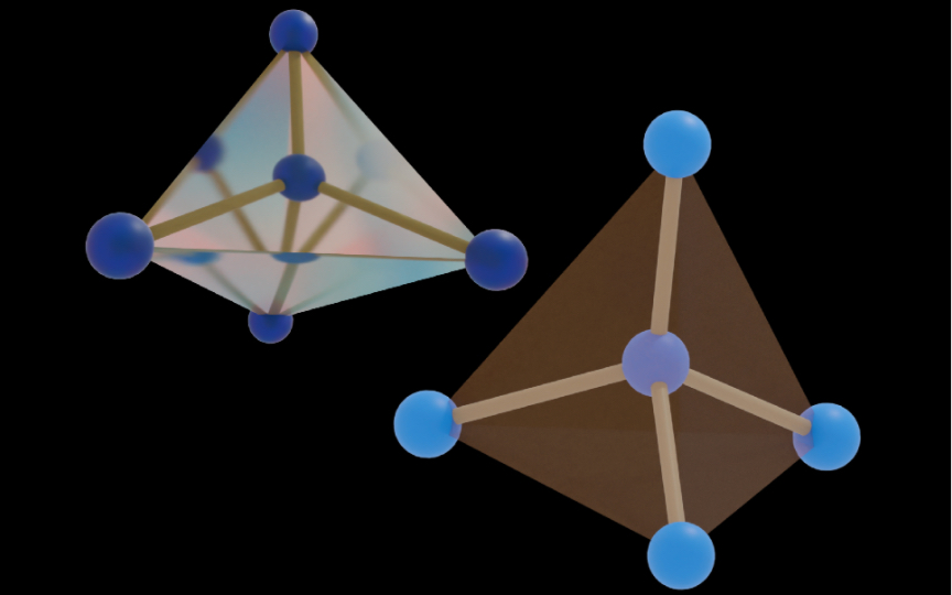 【blender科研绘图】四面体球棍模型-粒子系统&几何节点