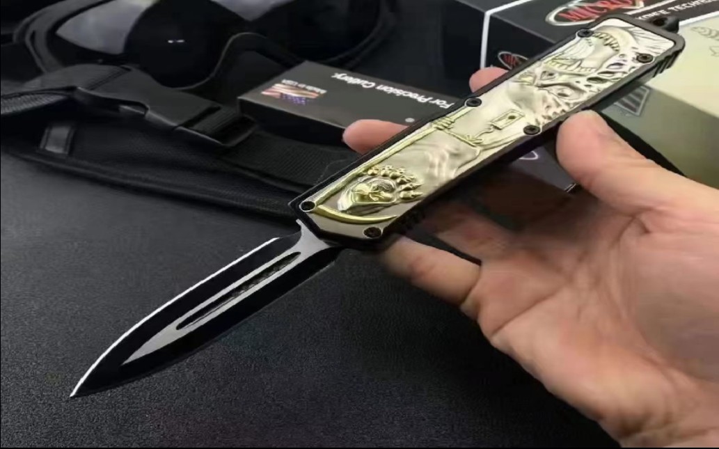 微技术弹簧勾魂跳刀自动弹簧刀,锌铝合金3D打印生存刀_哔哩哔哩_bilibili