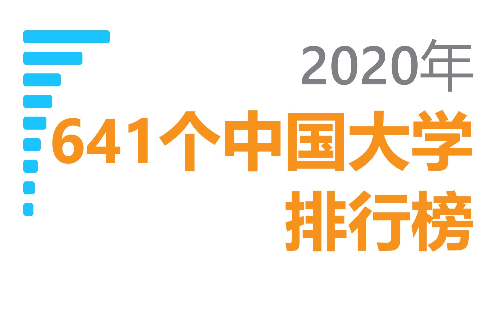 【新鲜出炉】2020年641个中国大学排名,你的大学排第几?哔哩哔哩bilibili