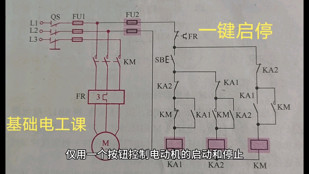 仅用一个按钮控制电动机的启动和停止哔哩哔哩bilibili