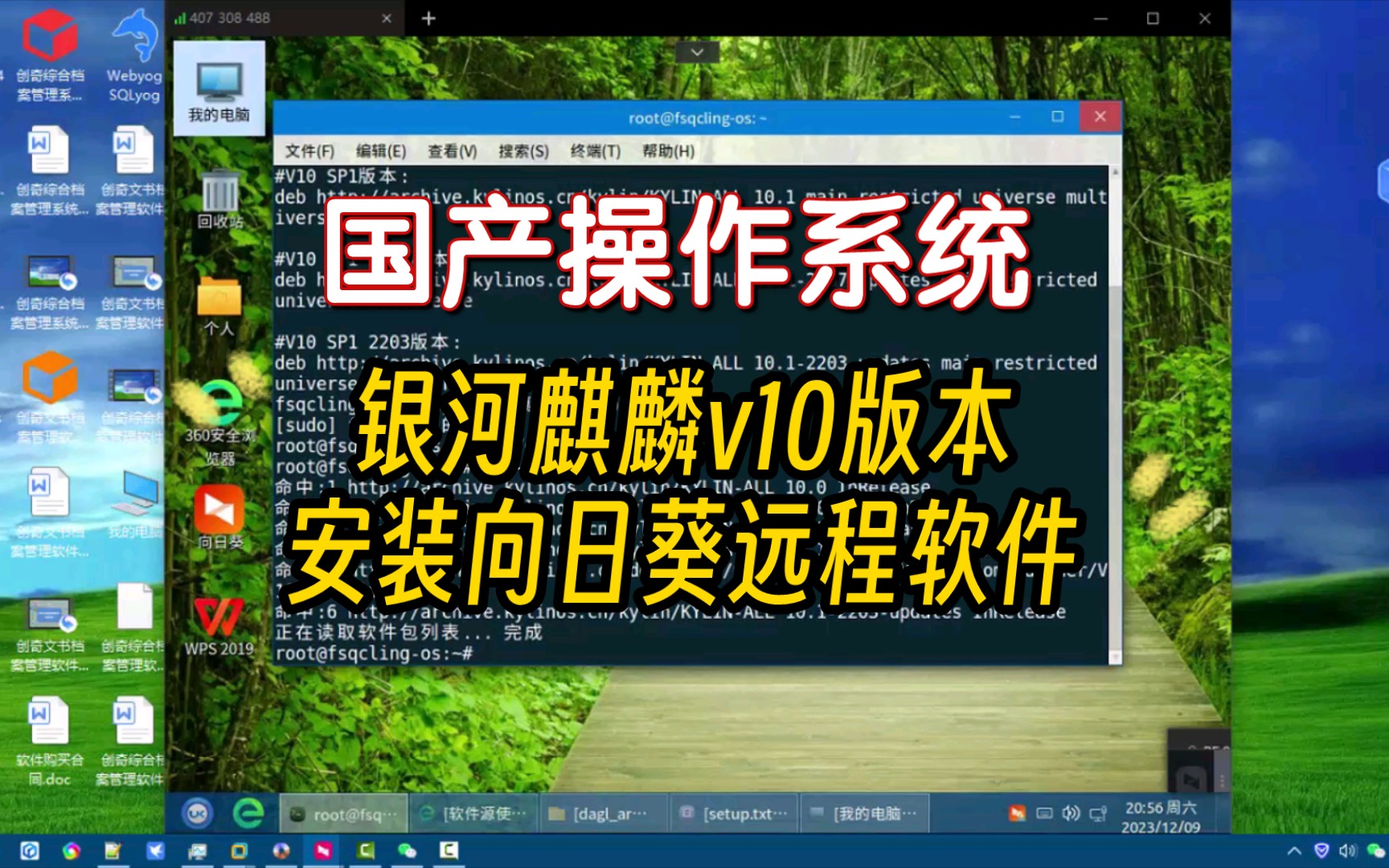 国产操作系统银河麒麟v10版本安装向日葵远程软件哔哩哔哩bilibili