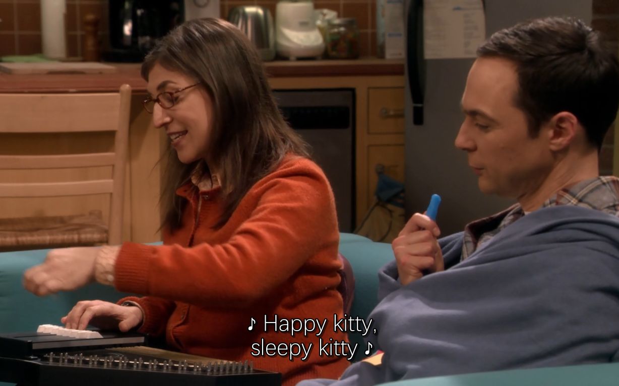 [图]【生活大爆炸TBBT】Amy三种语言弹唱Soft Kitty