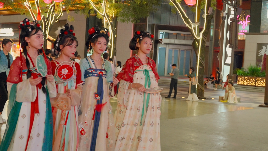 旅拍,大唐不夜城,汉服小姐姐