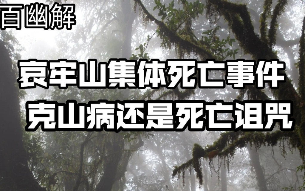 【百幽解】石垭口村民离奇死亡 哀牢山集体死亡之谜哔哩哔哩bilibili