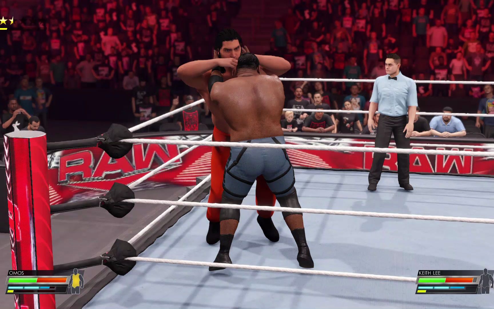 wwe 2k22 巨人卡里vs基斯李 没想到巨人也能打出高质量的比赛