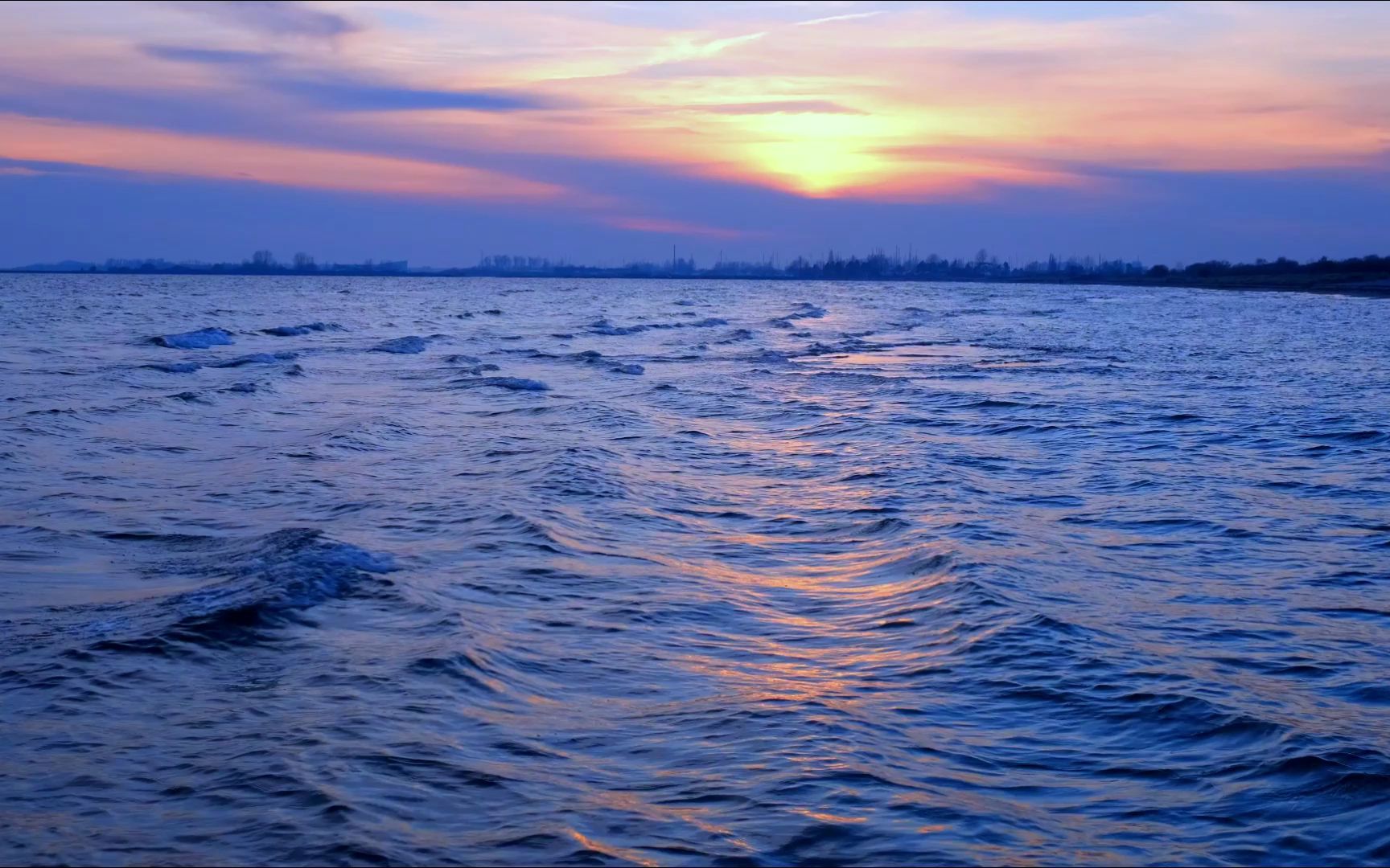 夕阳下大海风景视频素材