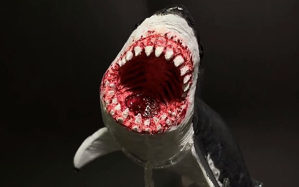 3d笔制作鲨鱼,血盆大口好真实哦!