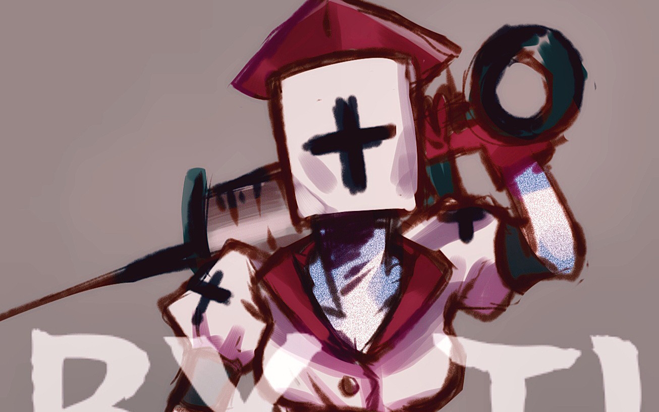 【黑暗欺骗绘画】是我们美丽的护士姐姐～【procreate】今天的可爱