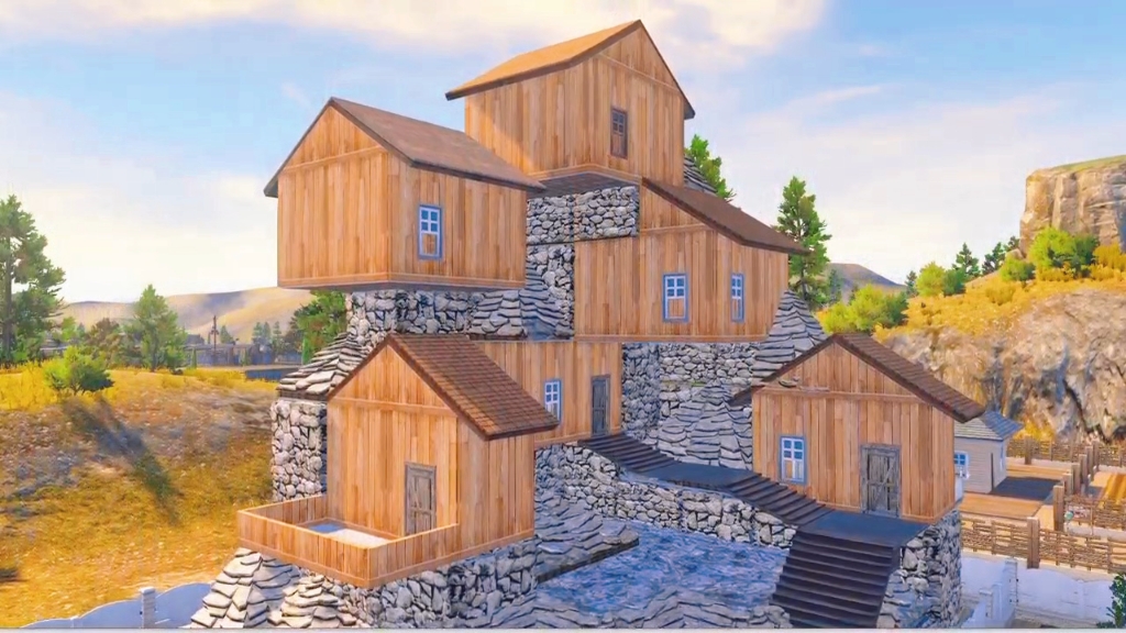 明日之后中的特色建筑→岩石丛林#明日之后赚金计划 #明日之后 #建筑