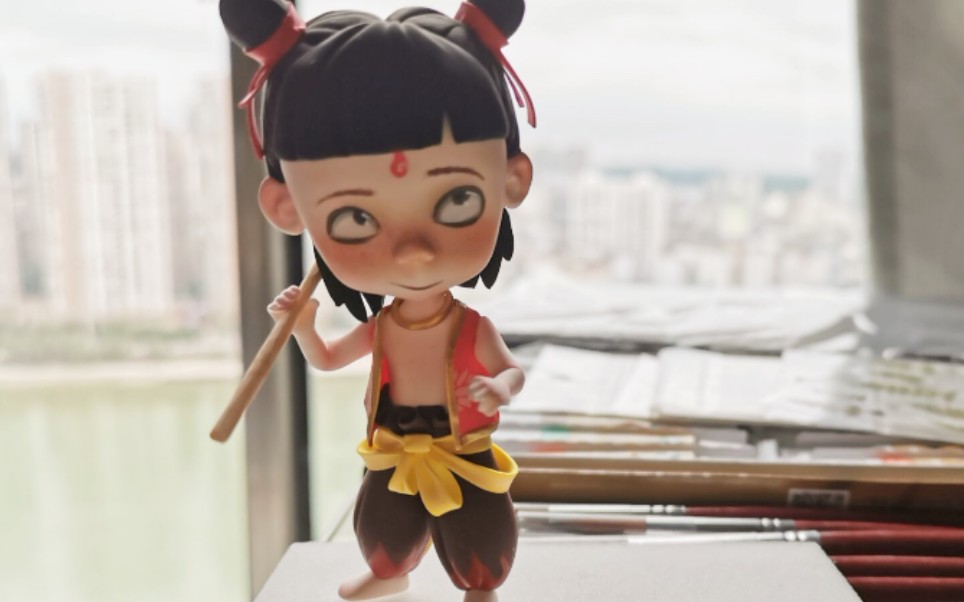 超轻粘土你看吒儿我还有机会吗粘土哪吒手办制作